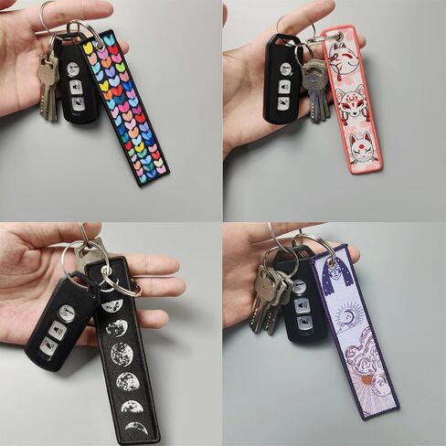 2 Pcs JDM Motorcycle Keychains Jet Tag Keychain Double Sided Motorcycles Key Tags for Motorcycles Scooters Car Key in Saudi Arabia