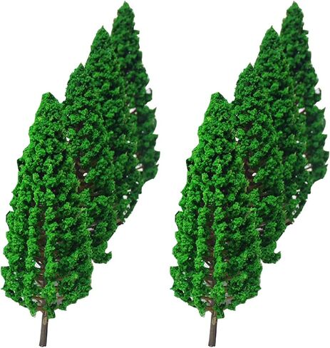 Mantouxixi 10 قطعة نموذج أشجار الصنوبر والأرز 1:25 شجرة الهندسة المعمارية الخضراء لـ O G مقياس السكك الحديدية DIY مشهد تخطيط المناظر الطبيعية الأخضر الطبيعي 16 سم / 6.3 بوصة in Kuwait