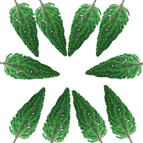 Mantouxixi 10 قطعة نموذج أشجار الصنوبر والأرز 1:25 شجرة الهندسة المعمارية الخضراء لـ O G مقياس السكك الحديدية DIY مشهد تخطيط المناظر الطبيعية الأخضر الطبيعي 16 سم / 6.3 بوصة in Kuwait