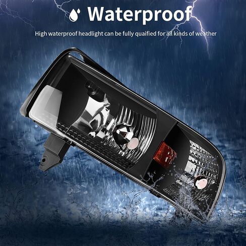 AUTOSAVER88 Headlight Assembly Compatible with 1994-2001 Dodge Ram 1500/1994-2002 Dodge Ram 2500 3500 (without DRL) in Saudi Arabia