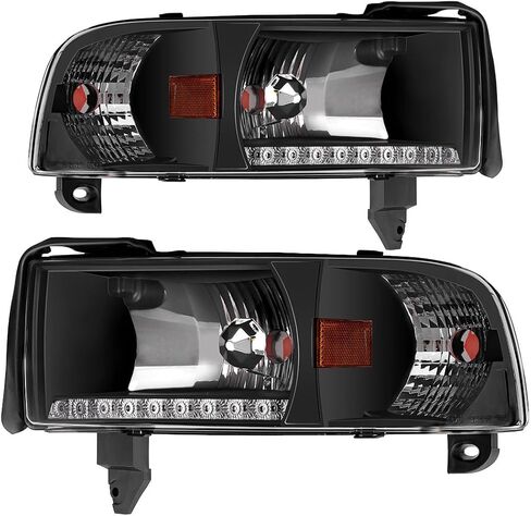 AUTOSAVER88 Headlight Assembly Compatible with 1994-2001 Dodge Ram 1500/1994-2002 Dodge Ram 2500 3500 (without DRL) in Saudi Arabia