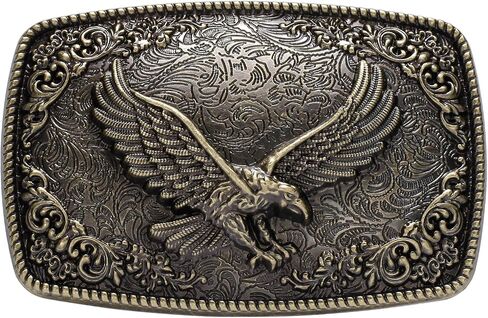 Belt Buckles for men women - Western Cowboy Belt Buckle American Flag and Eagle Belt Buckle in Kuwait