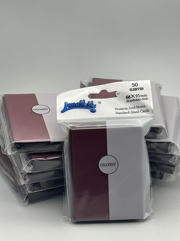 Brownblack Gloss Card Sleeves for MTG, 600 Pieces Perfect Fit Standard Card Sleeves for Trading Card Sports Cards Baseball Cards TCG Magic, Card Protector for Mini Photo, Sturdy and Nice Shuffling in Kuwait