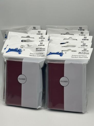 Brownblack Gloss Card Sleeves for MTG, 600 Pieces Perfect Fit Standard Card Sleeves for Trading Card Sports Cards Baseball Cards TCG Magic, Card Protector for Mini Photo, Sturdy and Nice Shuffling in Kuwait