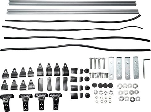 Universal 48" Car Top Roof Rack Cross Bar Luggage Cargo Carrier w/3 Kinds Clamps, Silver Aluminum, 165 lb Loading Capacity in Saudi Arabia