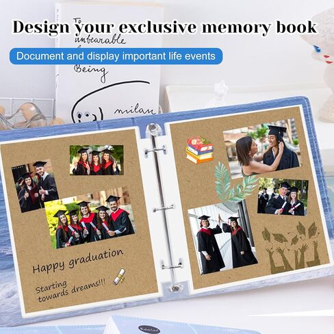 100 Pack 12" x 12" Photo Album Pages for 3 Ring Binder, Scrapbook Page Protectors, Craft Paper Protective Sleeves Photo Vinyl Storage Pockets Organizer Scrapbook Binder Album Supplies Refill Pages in Saudi Arabia