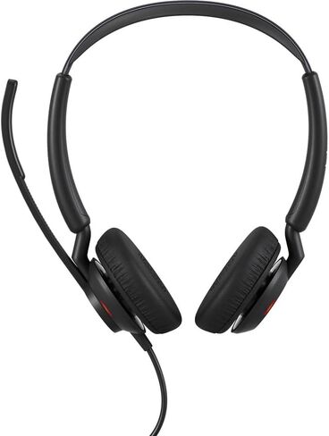 Jabra Engage 50 II Wired Stereo Headset with Link Call Control - Noise-Cancelling 3-Mic Technology, USB-A Cable - Works with All Leading Unified Communications Platforms Such as Zoom & Unify - Black in Saudi Arabia