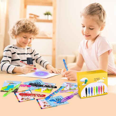 Toys for Girls Boys, Invisible Ink Pen for Kids, Party Favors for Kids,Secret Message Magic Markers is Outdoor Boys Girls Fun Activity, Toys for 6-12 Year Old Girls Boys Birthday (FP-SPYPEN-8-8PACK) in Saudi Arabia