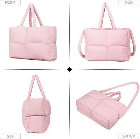 Quilted Puffer Tote Bag for Women Soft Puffy Hobo Crossbody Handbags Purse Lightweight Shoulder Bag in Kuwait