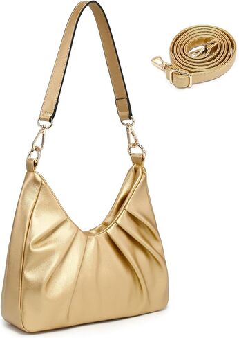 Dasein Ruched Hobo Handbag for Women Retro Shoulder Purse Crossbody Bag with 2 Removable Straps in Saudi Arabia