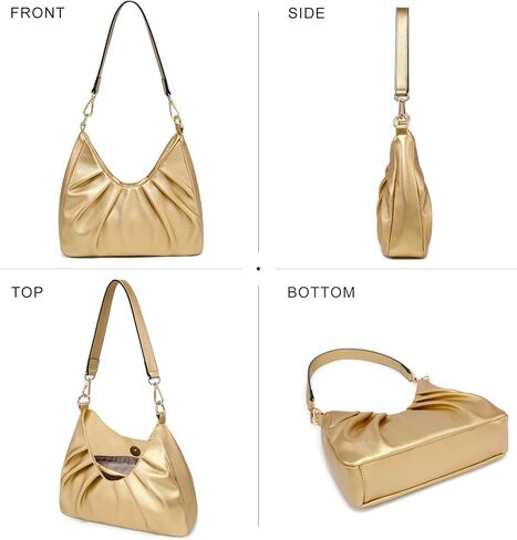 Dasein Ruched Hobo Handbag for Women Retro Shoulder Purse Crossbody Bag with 2 Removable Straps in Saudi Arabia