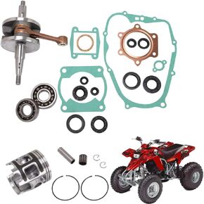 Engine Crankshaft Bottom+ Gasket Kit Top Bottom End Rebuild Kit Compatible with Yama-ha Blaster 200 YFS200 1988-2006 93102-25331-00 2XJ-11631-01-97 93306-30556-00