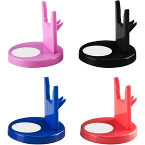 Plastic Hot Melt Glue Gun Stand，Glue Gun Handy Stand ‎4PCS, Include Non-Stick Glue Gun Pad,for Various DIY Crafts, Home Decoration (4 Color)