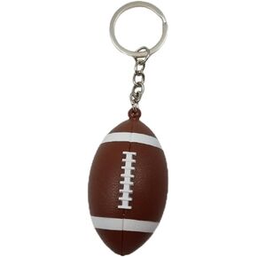 Led football keychain 2024 New mute rugby soccer keychain gift for man sport key ring