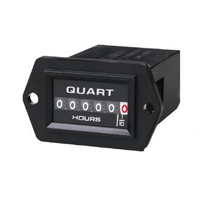 AC/DC Mechanical Hour Meter No Battery Hour Gauge,Surface Waterproof Design for Lawn Mower Generator Air Compressor Golf Cart Snowblower Forklift (DC 8-80V)