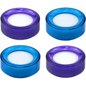 2.75" L x 2.75" W x 1.06" T Finger Wet Sponge Plastic Round Sponge Cup fingertip Moistener Finger dampers Purple and Blue 2 Each -4pcs
