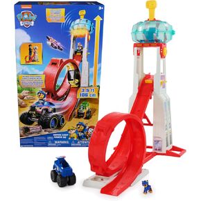 PAW Patrol: Rescue Wheels Super Loop Tower HQ, with Light, Sound, Vehicle Launcher, Chase Action Figure & Toy Truck, Kids Toys for Boys & Girls Age 3+