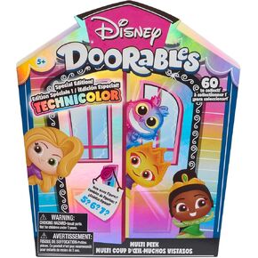 Just Play Disney Doorables Multi Peek Technicolor Takeover, 1.5-inch Collectible Figurines, 5-7 Figures Inside, Kids Toys for Ages 5 Up