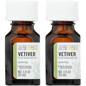 Aura Cacia Pure Vetiver Essential Oil | 0.5 fl. oz. | Vetiveria zizanioides