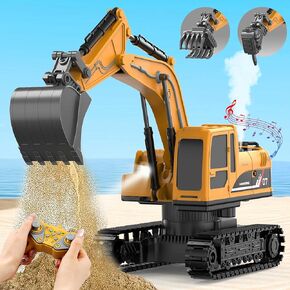 Remote Control Excavator Toy for Kids Adults RC Construction Vehicles Toys for Boy Outdoor Toys for Kids Birthday Halloween