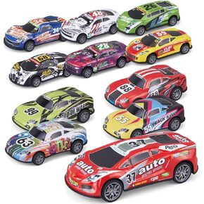 11 Pack Pull Back Cars Toy Set,Friction Power Party Favors,Mini Race Vehicles Bulk Suitable for kids Boys and Girls Toddlers,Teacher Rewards,Goodie Bag Stuffers,3,4,5,6,7 Years Old