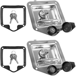 2Pcs Truck Tool Box Latch Replacement, Stainless Steel Truck Bed Tool Box Latches, Paddle Locks Replacement for Truck RVs Trailer Campers Box