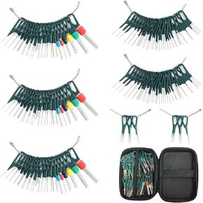 Upgraded Pin Terminal Removal Tools Kit- 100 Pcs Pin Extractor Tools Car Terminal Ejector Kit, Electrical Wire Connector Pin Release Tools for Automotive Household Devices