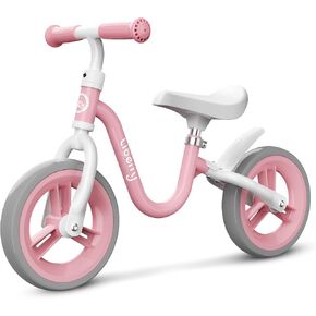 Liberry دراجة توازن للأطفال الصغار لعمر 1 2 3 4 سنوات، دراجة أطفال مع مقعد قابل للتعديل ومقود، لعبة ركوب للأولاد والبنات هدية عيد الميلاد الأول (وردي) in Kuwait