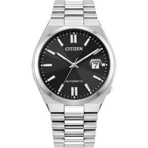 Citizen Men's Automatic Tsuyosa Sport Luxury Watch, Silver-Tone Stainless Steel, Black Dial, 3 Hand with Date, 42 Hour Power Reserve (Model:NJ0150-56E)