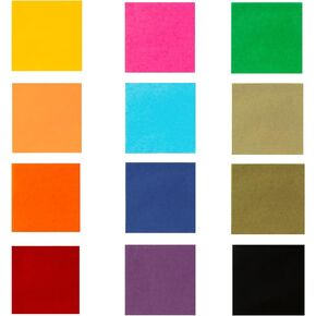 Exquiss 2400 Pcs Autumn Leaf Colors Fall Colors Tissue Paper Squares 2 Inch (12 Colors) for Fall Harvest Holiday Pompom St. Patrick's Day Craft Scrunch Art Tree Craft Leaf Art Paper Kids' DIY Craft