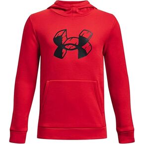 Under Armour Boys' Armour Fleece Hoodie (Red/Black, Large)