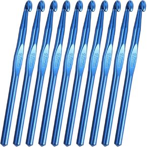 9MM Crochet Hook Aluminum, Size M Crochet Hook Knitting Needles Craft Yarn, Crochet Hook for DIY Craft, Gold Crochet Needles for Knitting Scarf(10Pcs)
