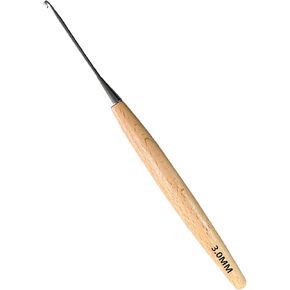 BsHooker Beech Wood Handle Crochet Hooks,10mm Ergonomic Crochet Hooks for Beginners and Arthritic Hands,Comfortable Grip