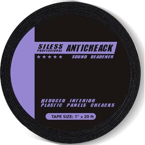 Siless Anticreak Tape 1 Pack 1 inch x 20 ft Anti-Rattle, Anti-Squeak, Anti Creak for Cars, RVs, Boats | Perfect for Dash, Doors, Seatbelts, Interior Trim, Wiring