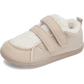 WateLves Toddler Little Kids Wide Barefoot Shoes Warm Winter House Shoes Baby Girls Boys Zero Drop Minimalist Plush Warm Sneakers for Indoor Outdoor