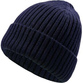 Kids Merino Wool Beanie Hat,Unisex Children Warm Winter Cuffed Ski Caps Classic Knitted Skull Caps for Boys Girls 7-14Y