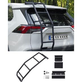 Powerty Rear Ladder for 2019-2023 2024 Toyota RAV4 Accessories Tailgate Ladders Rear Gate Ladder Kit Left Side