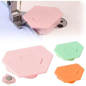 3PCSMagnetic Seam Guide for Sewing Machine, Polygonal Seam Guide Hemmer Guide with Scale, Magnetic Sewing Guide,Sewing Supplies and Accessories