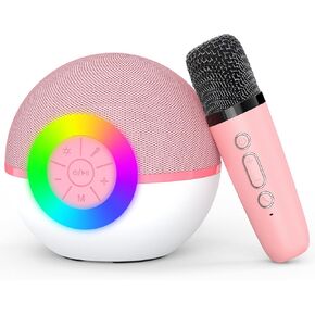 Mgaolo Mini Karaoke Machine for Kids Adults,Portable Bluetooth Speaker with 2 Wireless Microphones,Gift Toys with MP3 Player for Boys Girls 3-12 Year Old Birthday Family Home Party Present (Purple)