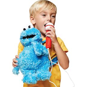 Singing Machine Karaoke Plush Sesame Street Toys (Abby Elmo Plush Toy) - Adjustable Carrying Straps - Sing-Along Built-in Real Working Microphone & Speaker with Record & Playback Function