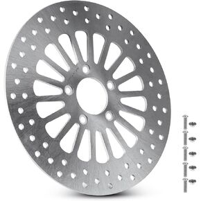 11.8'' Rear Brake Rotor with Bolts for Harley Road King FLHR 2008-2016/for Street Glide FLHX 2008-2013/for Road Glide/for Electra Glide FLHTCU FLHT Polished Stainless Steel Brake Disc Rotor