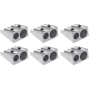 Magnesium Pencil Sharpener Survival,Metal Pencil Sharpener Magnesium, 2-Hole Pencil Sharpener Magnesium Alloy Wedge Profile (6)