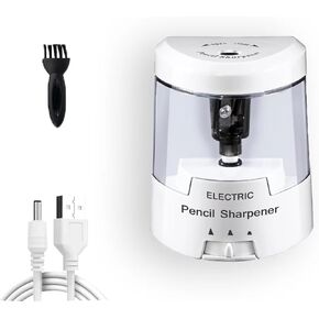 Electric Pencil Sharpener, Battery (Not lncluded) or USB Powered Small Portable for NO2 Pencils, Automatic for Home and Office (Dark Blue)