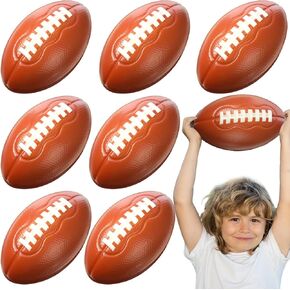 Blulu 8 Pcs Foam Football, 7 Inch Easy Grip Small Football Soft Football Foam Footballs Toys Football Party Favors for Christmas Xmas Birthday Gifts Football Themed Party Supplies