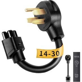Tesla NEMA 14-30 Adapter, 240V 32 AMP NEMA 14-30 Adapter for Tesla Gen 2, Heavy-Duty 17.5mm Cable, Fast Charging for Tesla Model S, 3, X, Y - Safe and Durable(14-30)