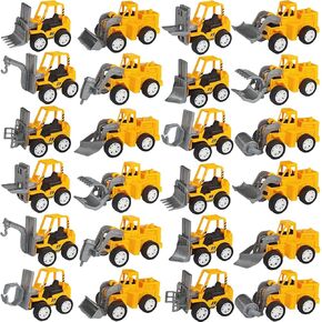OJYUDD 24 Pcs Mini Construction Vehicles,Pull Back Engineering Vehicles,Play Figure Vehicles Toys for Birthday Party Favors,Gifts,Rewards