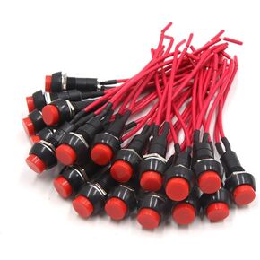 uxcell 20pcs Red Round Head 2-Wires Momentary Push Button Switch for Car in Saudi Arabia