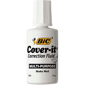 1 X BIC 20ml / 0.7 fl. oz. Wite-Out Cover It Correction Fluid