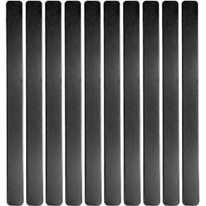 ABBECIAO 1/2" x 7" x 0.05" Anodized Aluminum Black Bracelet Blanks for Laser Engraving and Metal Stamping (Pack of 10)