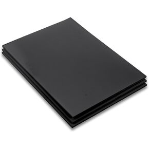 Falling in Art 24x36 Corrugated Plastic Board, 3 Pack Coroplast Plastic Sheet, 3/16 Inch Thick Black Double-Sided Blank Poster Board for Indoor and Outdoor Use